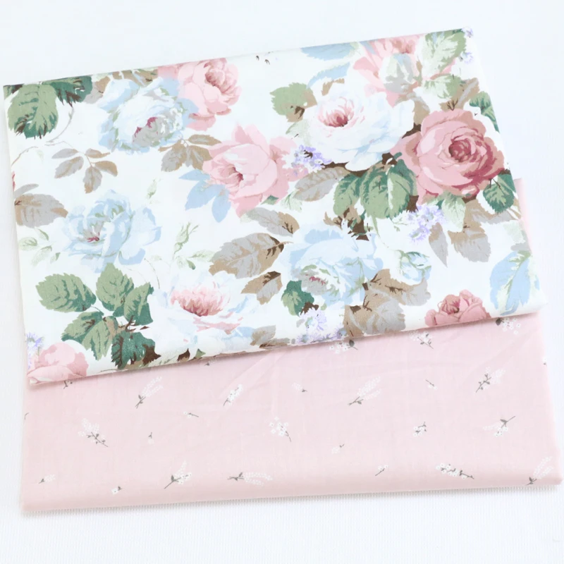 

2017 New Floral Printed Syunss Cotton Fabric for Decoration Diy Sewing Patchwork Cushions Bedding Textile And Quilting Crafts