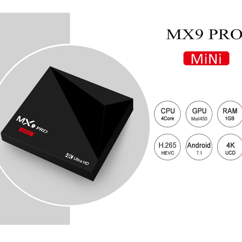 

Mesuvida MX9 PRO Mini TV Box Smart Android 7.1 Wifi Set Top Box Quad-core Rockship RK3328 Cortex-A53 1G RAM 8G 4K HD Player