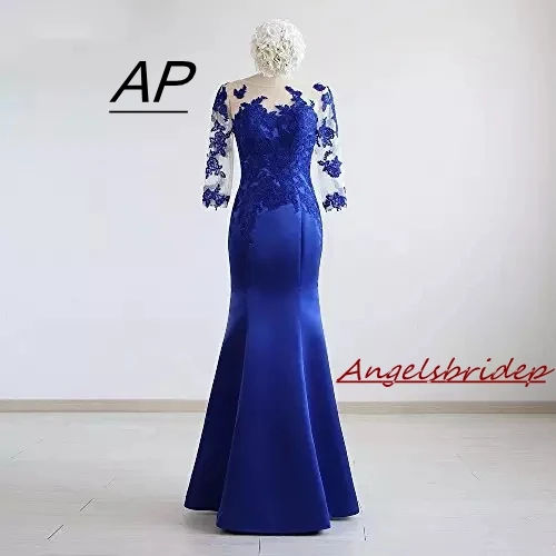 ANGELSBRIDEP с коротким рукавом Vestidos De Fiesta Largos Elegantes De gala очаровательное с аппликацией и юбкой-годе вечернее платье сделано