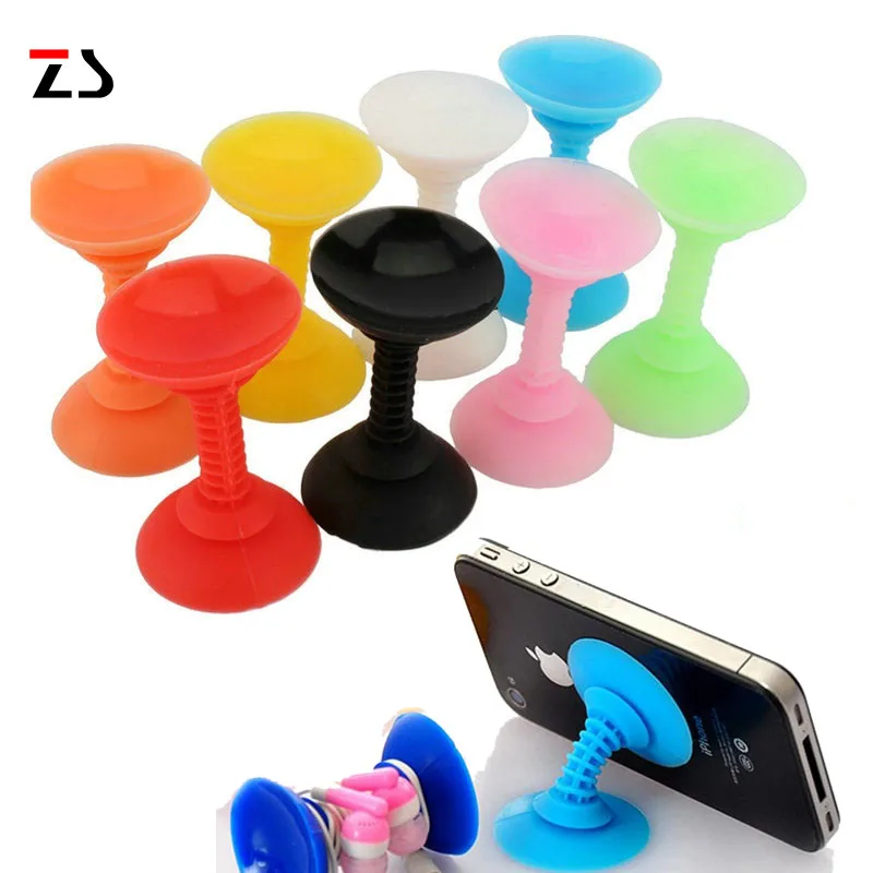 

5pcs/lot suction magic sucker double side sticker stand holder vacuum for bathroom mobile phone random color Suction stand