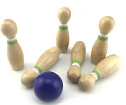 1 шт. весело детские деревянные кегли боулинг игрушка Монтессори Сенсорная настольные игры раннего развития обучающие материалы игрушки