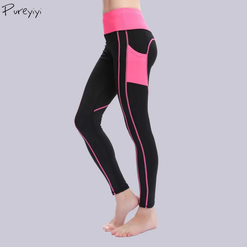 black and pink gym leggings