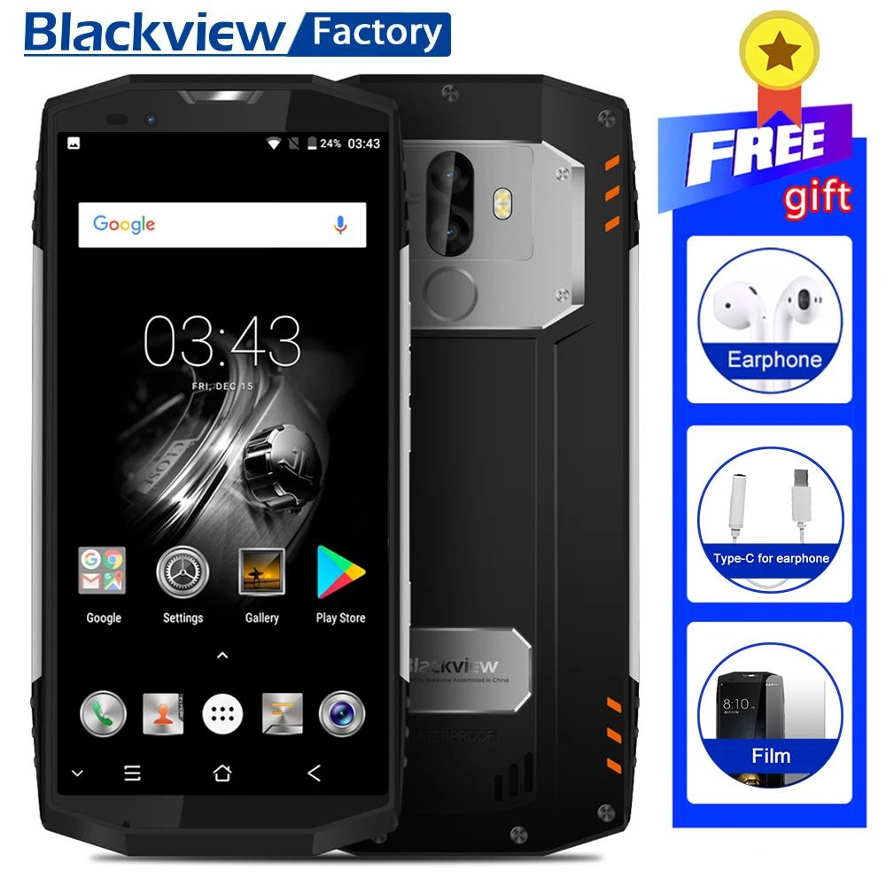 Blackview BV9000 Pro 6 ГБ + 128 IP68 водонепроницаемый смартфон 5 7 &quot18:9 FHD экран 13 МП Двойная