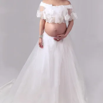 Maternity Dress Maternity Photography Props Fashion Maternity Dress photography Props Lace Pregnancy Woman Photo Shoot Clothes