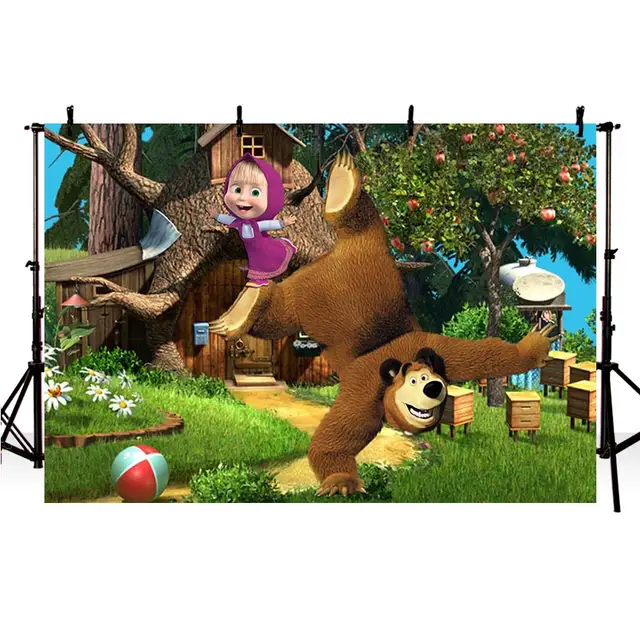 Online Shop Photography Backdrop Cartoon Birthday Jungle Adventure
