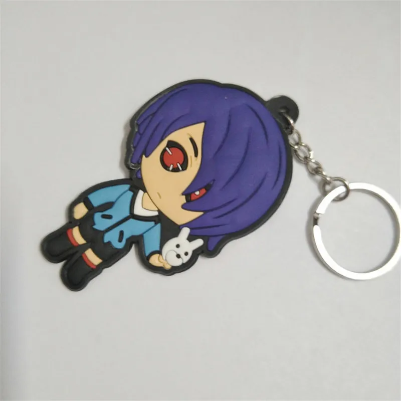 Anime Tokyo Ghoul PVC Keychain Figures Toys Kaneki Ken Touka Kirishima Shuu Tsukiyama Key Bag Pendants Dolls 10pcslot (2)