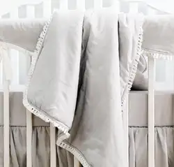 Sahaler Boho детское одеяло детские пеленки для новорожденного стеганое одеяло для детской кроватки одеяло 34*42 дюймов (серый)