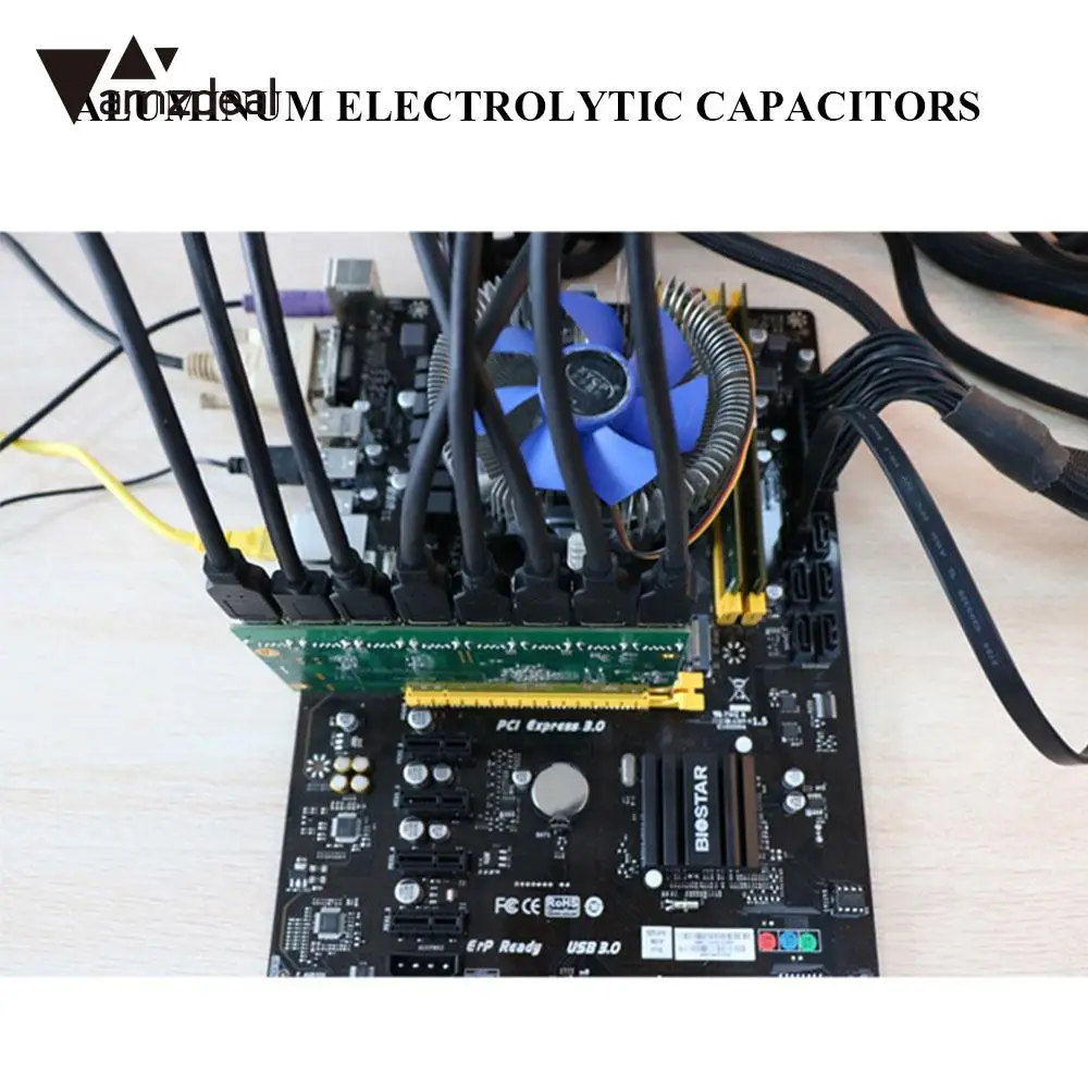 Amzdeal дисплей адаптер карты горная карта расширения Riser Card высокоскоростной PCI E 16X