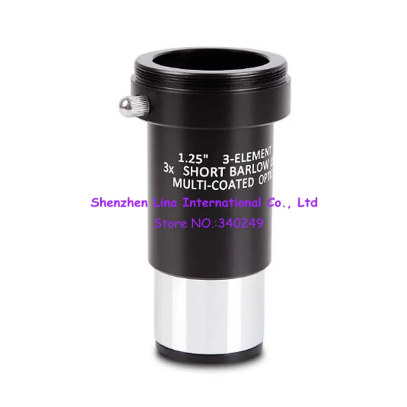 

Olivon 1.25 Inches Metal 3X Multiplier 3 Lens Group HD Stargazing Eyepiece Interface Telescope Accessories Olivon3XE