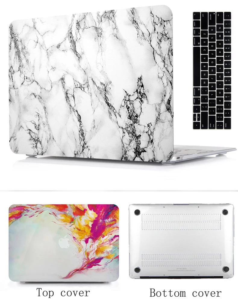 

Laptop Protective Hard Shell Case Pouch Keyboard Cover Skin Set For 11 12 13 15"Apple Macbook Air Pro Retina Touch Bar 2016 FL