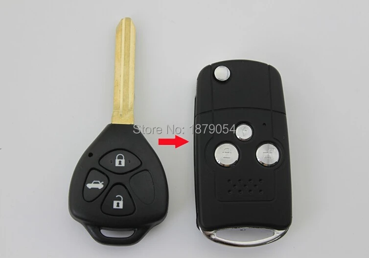 Camry (Resemble Acura) 3 Button Replace Flip key Case(6).jpg