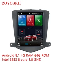 ZOYOSKII Android 8,1 10,4 дюймов ips вертикальный HD экран автомобильный gps Мультимедиа Радио для Chevrolet Cruze 2009