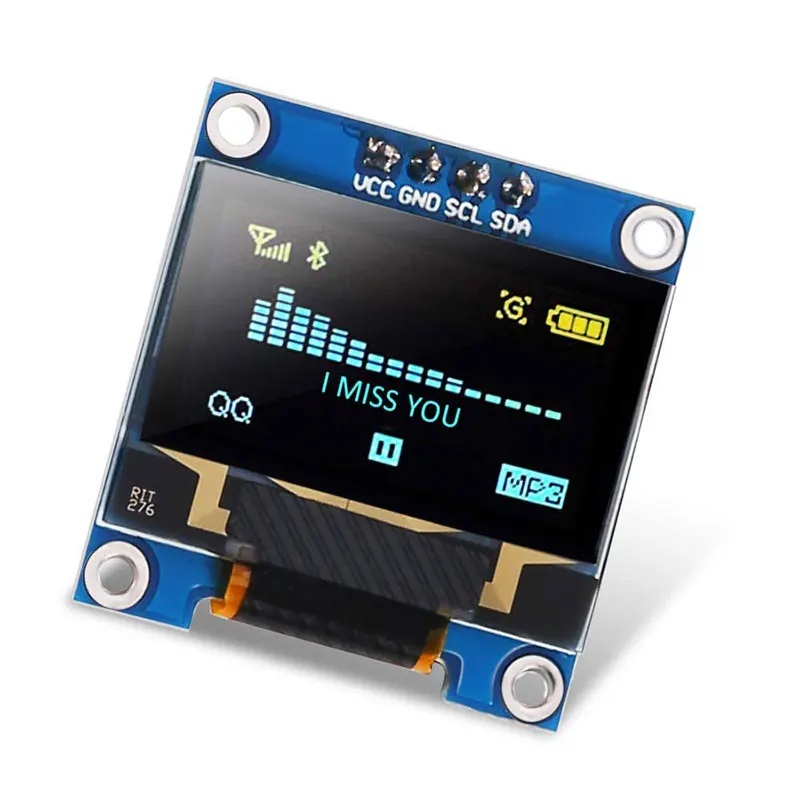 Модуль ЖК дисплея 0 91/0 96 дюйма IIC Серийный желтый синий 128X64 I2C SSD1306 12864 фотосток для