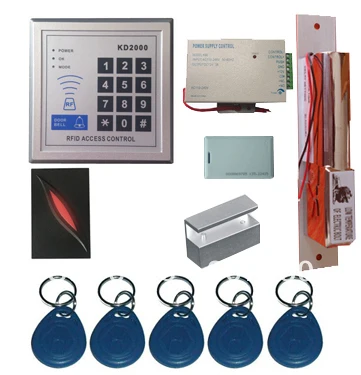 

New Upgrade 3,000 Users Complete Standalone RFID Door Access Control System Kit with Bolt Lock