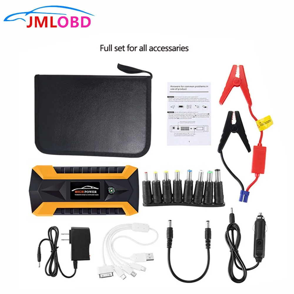  2019 Newest Car Jump Starter 600A Portable Starting Device Lighter 4USB Bank Power For Ipad phone s