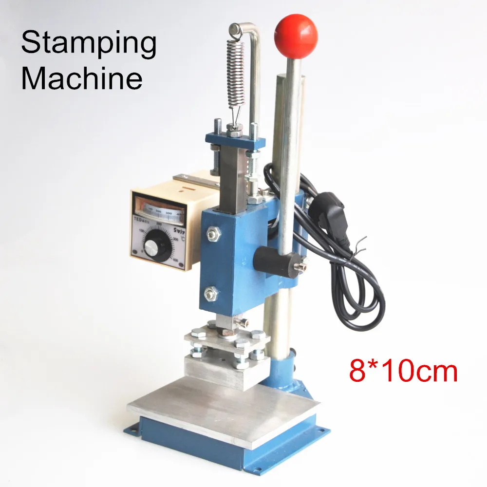 Ручная бронзовая машина для ПВХ кожи 8x10 см горячая фольга штамповки машина карта/бумага
