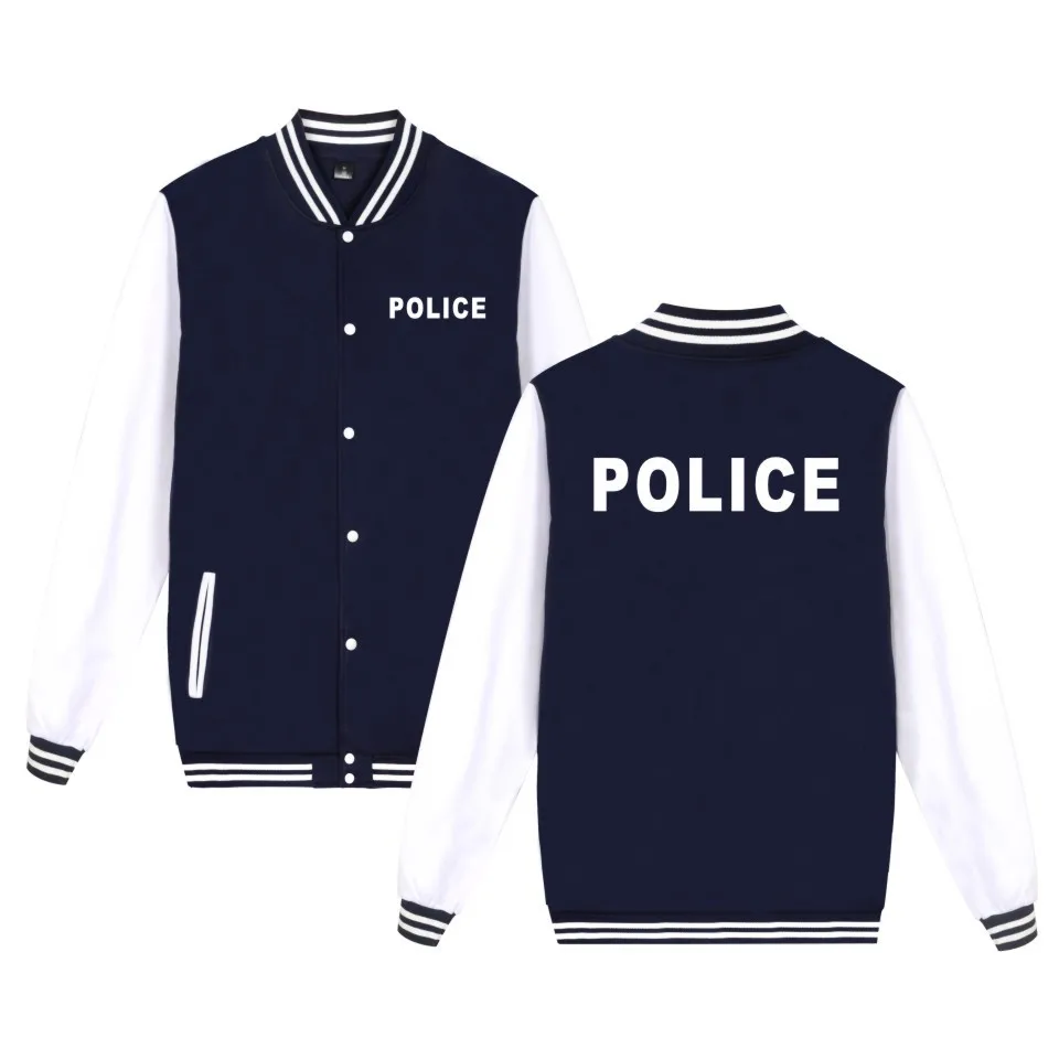 Police Clothing Mens Fashion Jacket Coat Print Men Women Police Jacket
