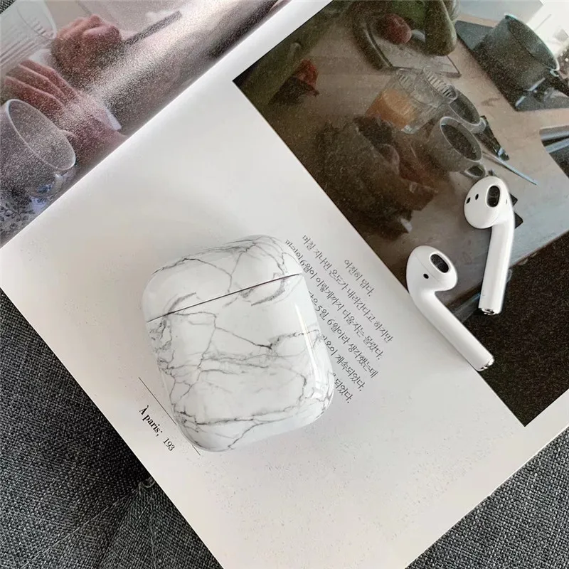 1 шт. Роскошный Мраморный защитный чехол для Airpods 1:1 Bluetooth наушники зарядки