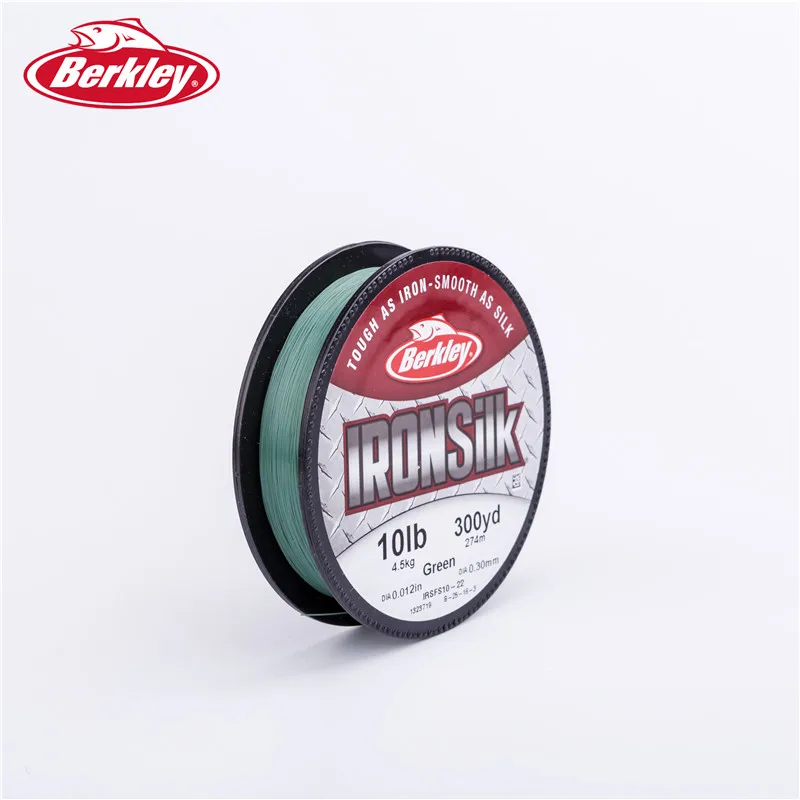 Berkley IronSilk 300yd/274m супер-полимерная моно леска Зеленого Цвета Гладкая нейлоновая леска 6LB-14LB революционная снасть для истирания