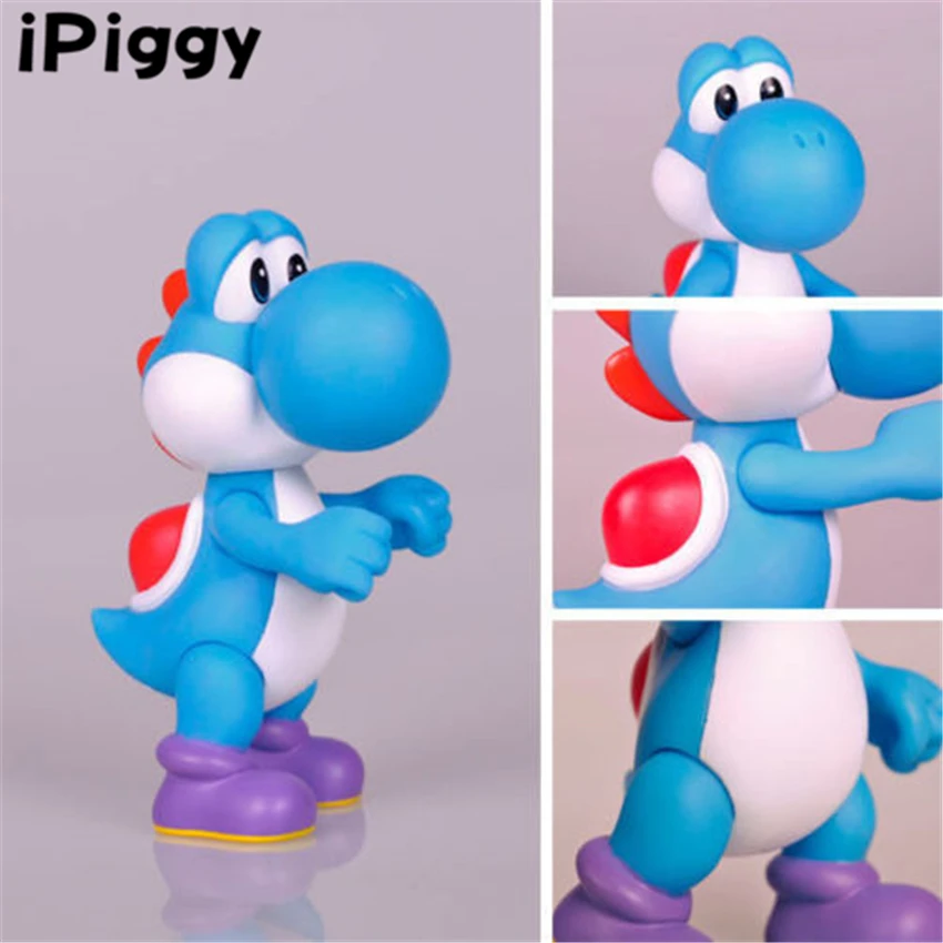 

5" New Super Mario YOSHI Blue Figure Toy Super Quaity Kids wrb