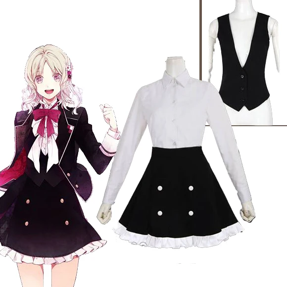 Пользовательские Косплей Японская игра DIABOLIK LOVERS Komori Yui Униформа костюм Cos