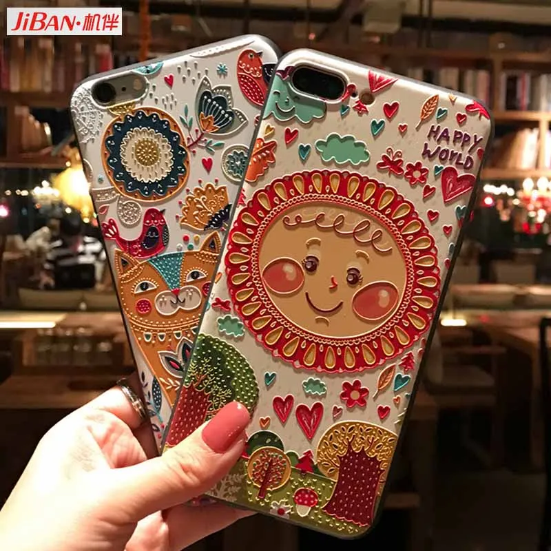 

JIBAN For Mate 20pro 10 Cartoon Embossed Silicone Protective Cover For Honor Play Magic2 8x For Huawei P10plus Nova4 Nova3e Case