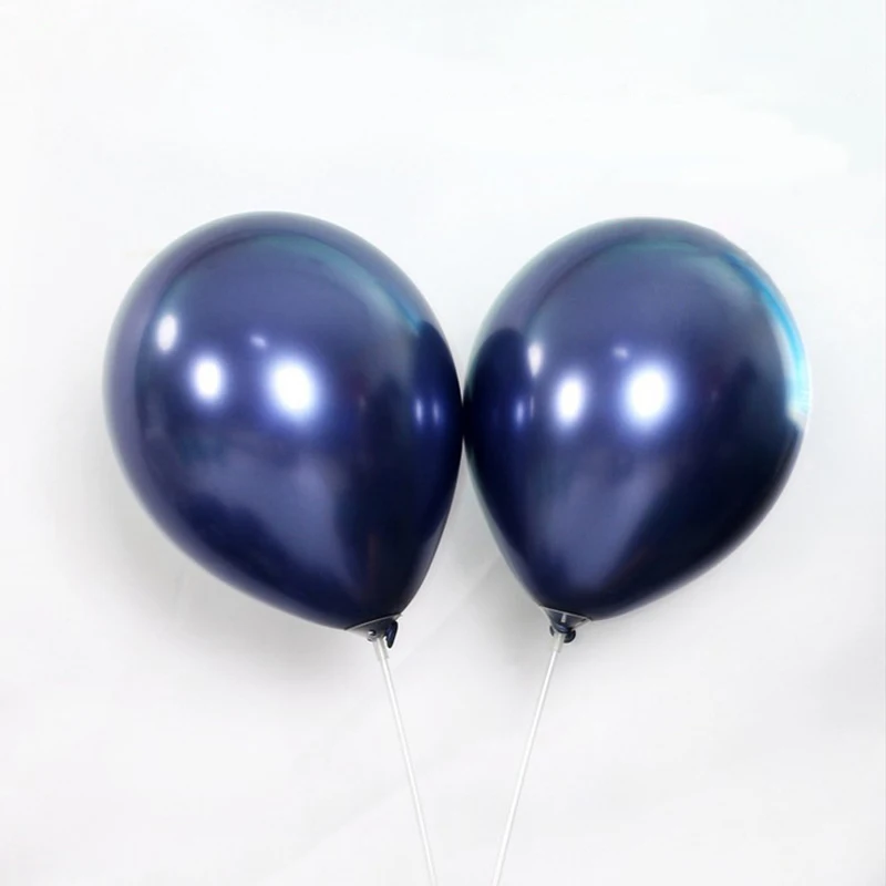 10 шт. 10 дюймов металлические светящиеся синие шары темно-синие шары на день рождения, свадьбу, вечеринку, декор на День святого Валентина Латексные Шары