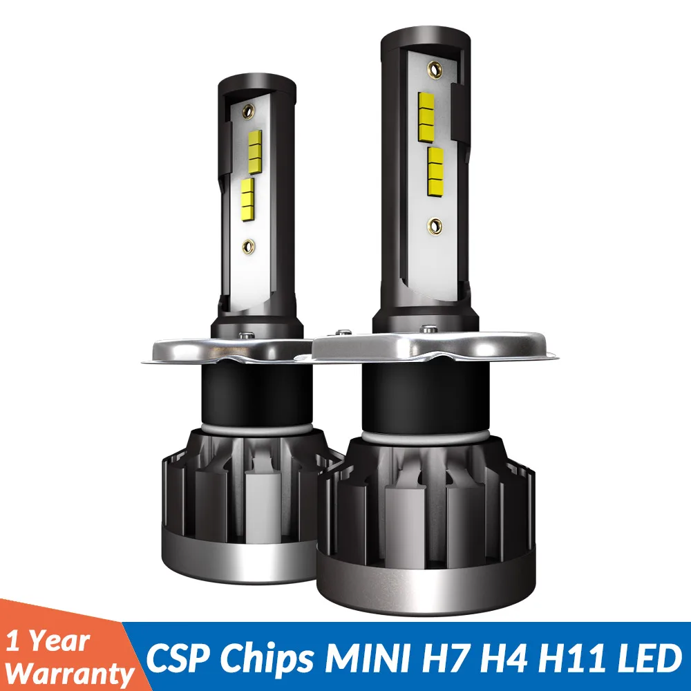 

2PCS h7 led Mini H4 12V H11 H1 H8 H9 fog light 6000K Bulb 10000LM Light Car Headlight lampada 9005 HB3 9006 HB4 lamp 12v 24v
