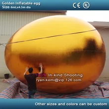 6 м/20 футов гигантское Золотое Надувное яйцо с воздуходувкой большое пасхальное яйцо Надувное