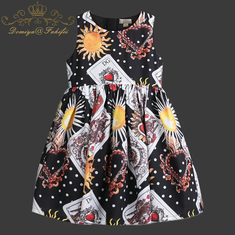 

2018 New Brand Summer Girls Dresses For Party And Wedding Baby Sleeveless Princess Floral Pattern Dresses For Children Vestidos