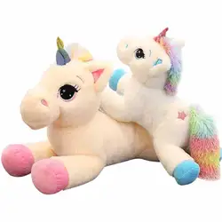 1 Бесплатная доставка 40-80 см kawaii unicorn мягкие игрушки для детей игрушка лошадь гигантский мягкое животное кукла Валентина
