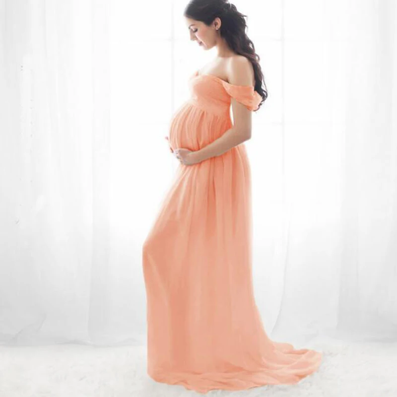 

Chiffon Lace Maternity Dresses For Baby Showers Long Tail Maternity Dresses For Photo Shoot Clothes For Pregnant Women 2019 New