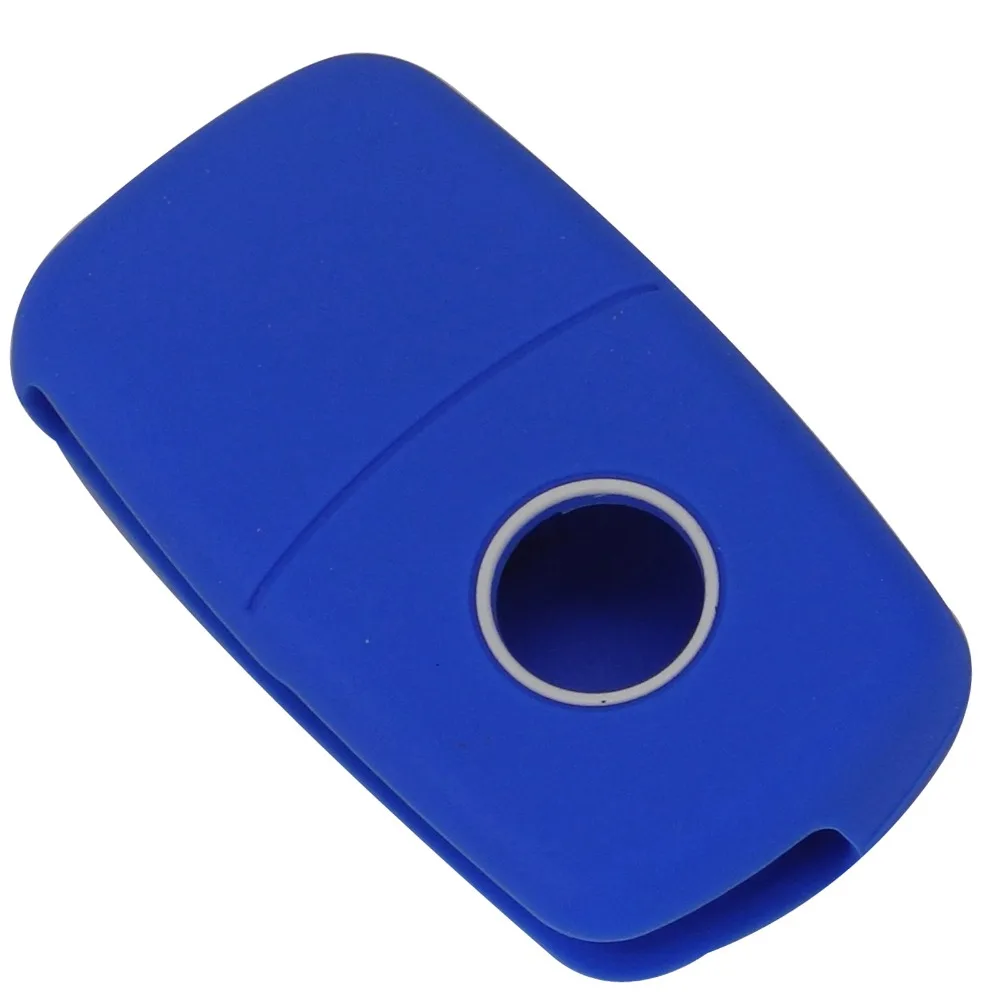 Keyforkess 30 pz/lotto Cassa Chiave Del Silicone Per VW Polo Passat B5 Sedile Golf Jetta Mk6 Tiguan Più Eos Scirocco Coleotteri copertura FOB 19 1DSwarehouse9210