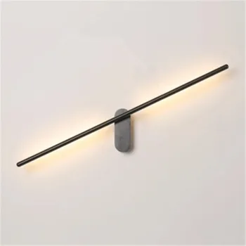 

Nordic Designer Simple Strip LED Wall Lamp Post Modern Creative Art Living Room Bedroom Aisle Corridor Decoration Hotel Lamp