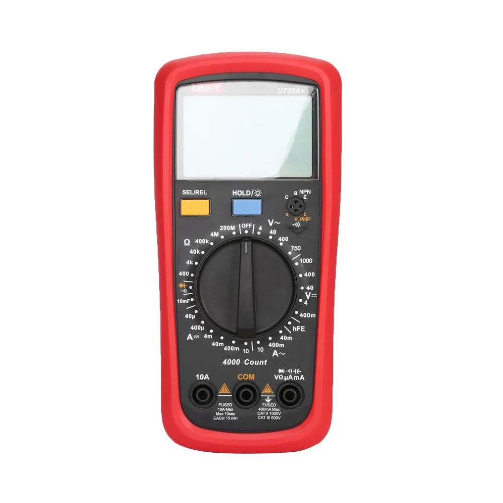

UNIT Digital Multimeter DC/AC Voltage Current Meter Handheld Ammeter Ohm Diode Capacitance Tester 4000 Counts Multitester