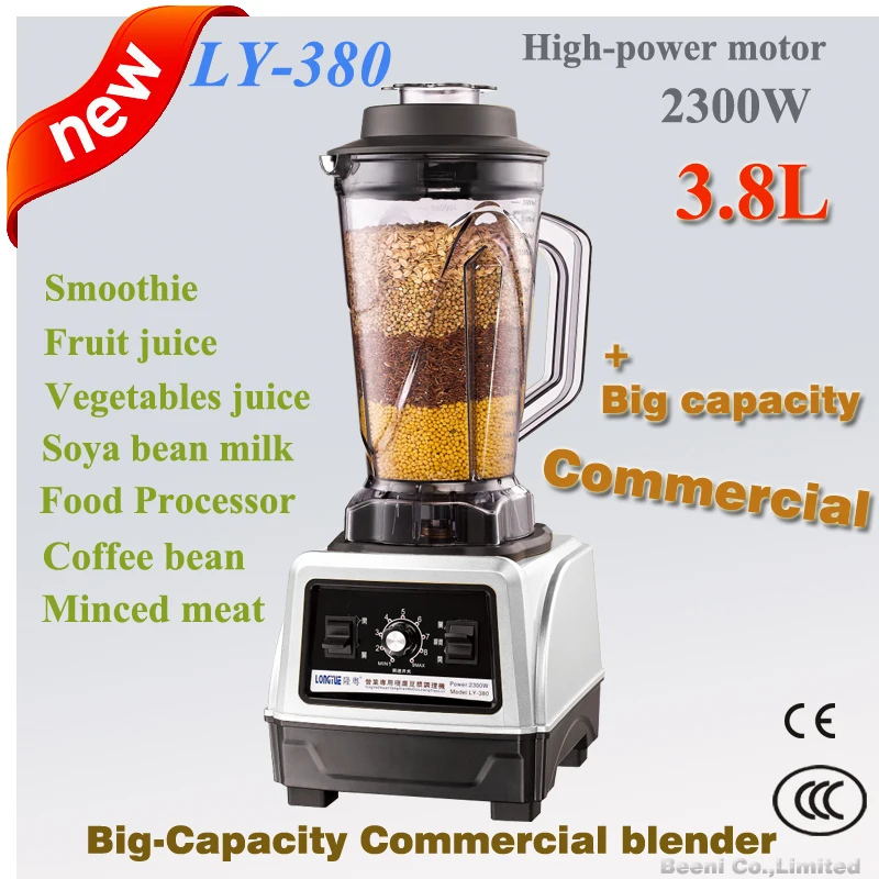 commercial blender,2300 Watt 3.8L large capacity Heavy duty use,industrial  high speed,bean product/coffee grinding,Juicer,Mixer