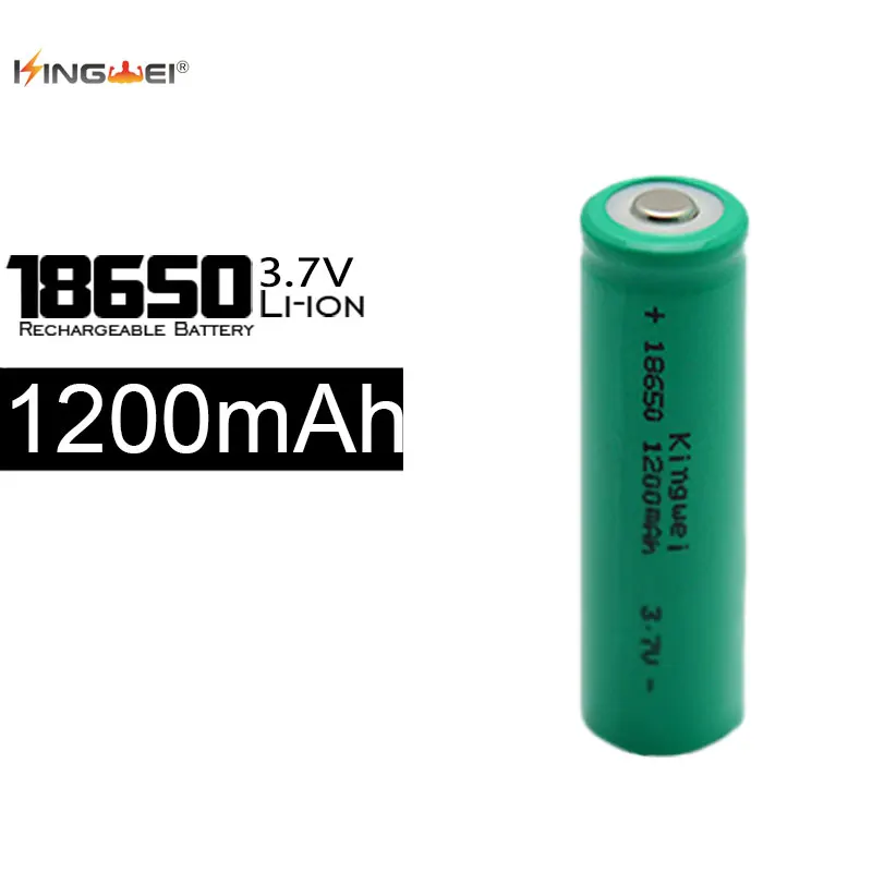 

Brand New KingWei Green 18650 Rechargeable Battery 3.7v Li ion 1200mah Energy Saving Batteries For Flashlight