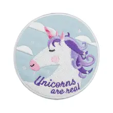 Единорог Нил вышивка термонаклейки нашивки на одежду мультфильм аппликация спереди Патч DIY Индивидуальные нашивки