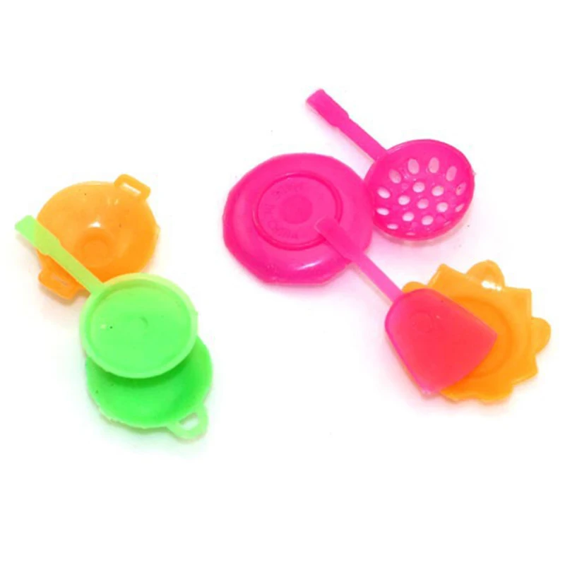 10PCS Children Mini Kitchen Tableware Cookware Dishes Pan Kids Pretend Cook Play Toys Simulation Kitchen Utensils Kids Toys
