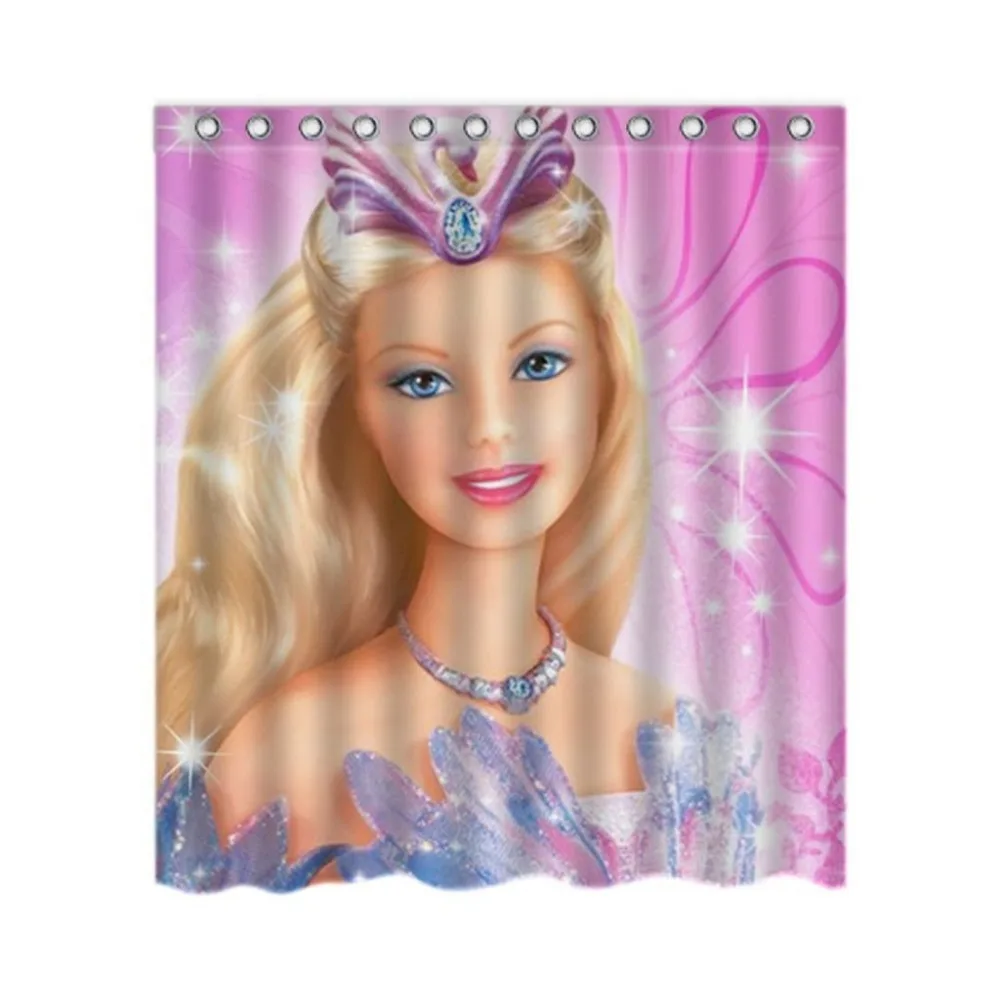 Bathroom Shower Curtains Barbie Princess 180x180cm Eco friendly