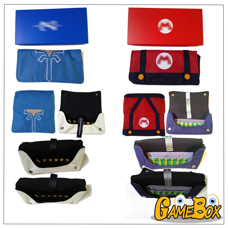 

2018 NEW Style MarioRed ZeldaBlue Soft Bag For Nintend Switch NS Switch Game Console Box Bag Portable Storage Bag