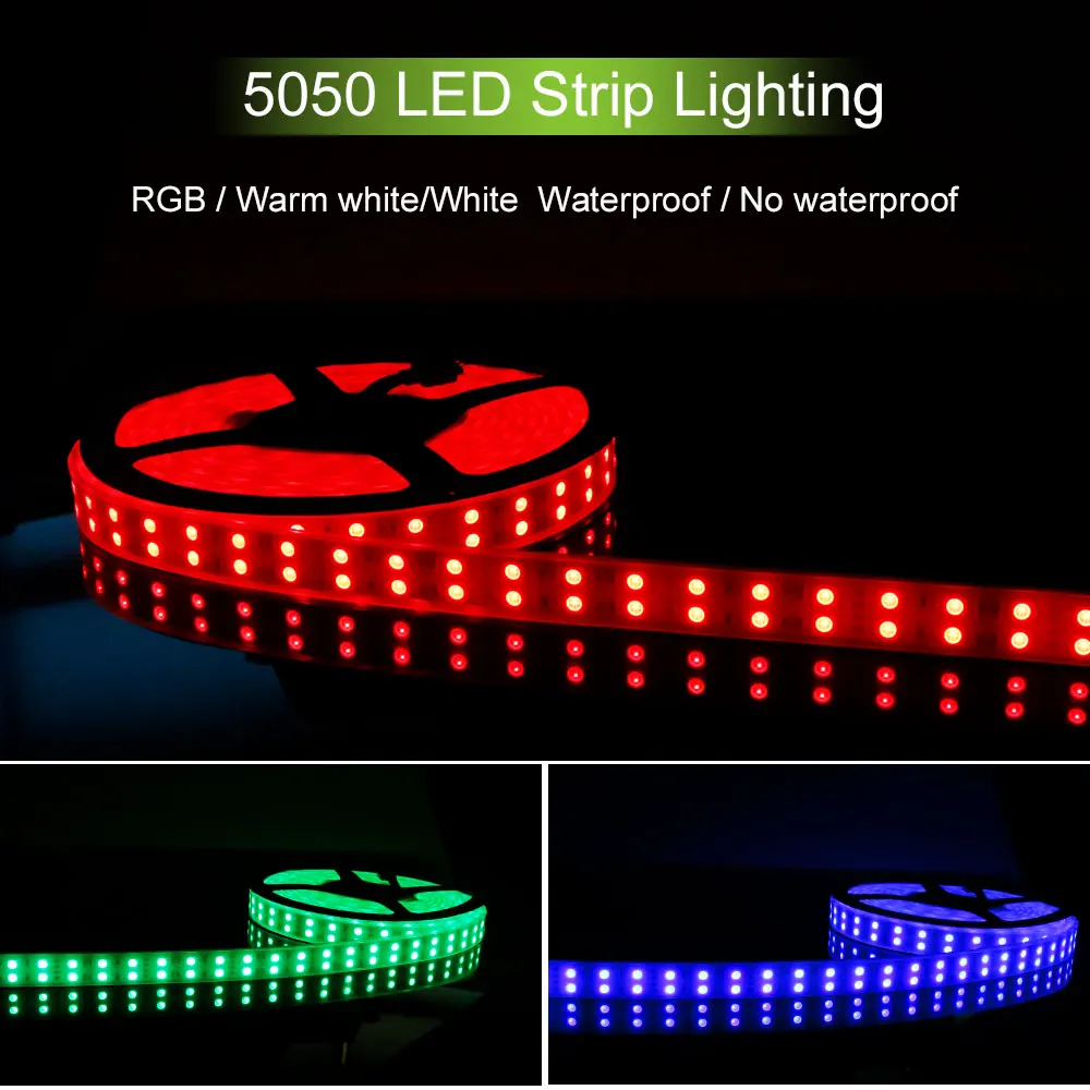 [DBF] 5050SMD RGB светодиодный светильник, IP67 трубчато-Водонепроницаемый 12 В 12 В 5 м/Однорядный/двухрядный 3000 К/6500 к наружный/внутренний светодиодный ленточный светильник