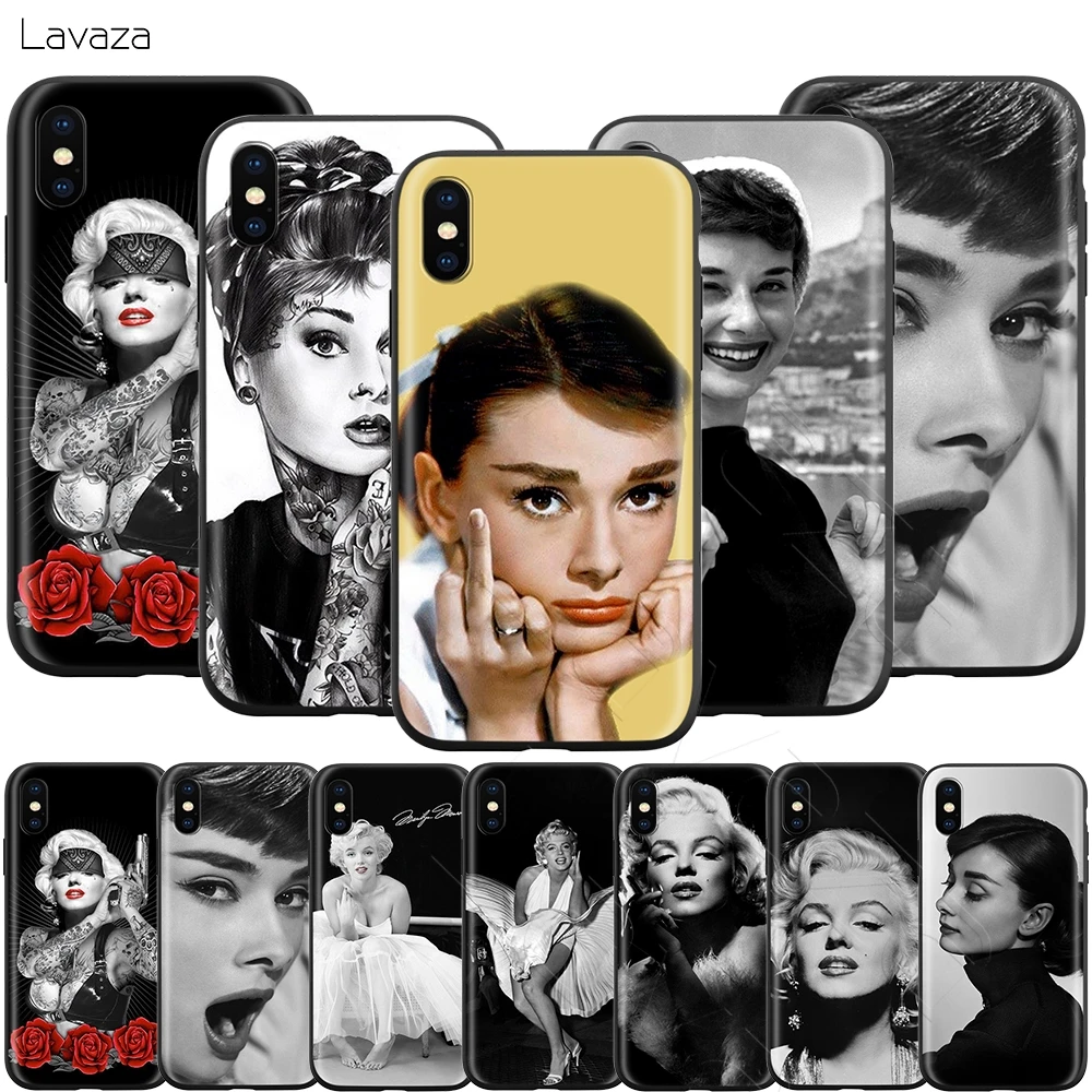 Lavaza Одри Хепберн Мэрилин Монро Чехол для iPhone 11 Pro XS Max XR X 8 7 6 6S Plus 5 5s se |