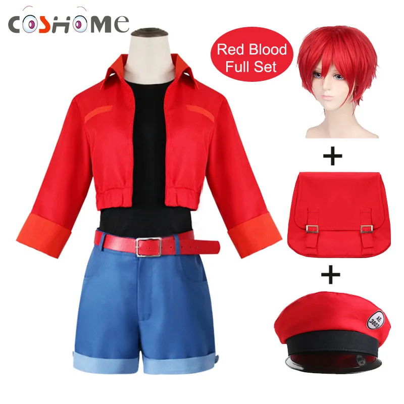 Костюм для косплея Coshome Anime cell At Work, Erythrocytes, Red Rod AE3803, Hataraku Saibou, 6 шт., полный комплект для Хэллоуина|Костюмы аниме| | АлиЭкспресс