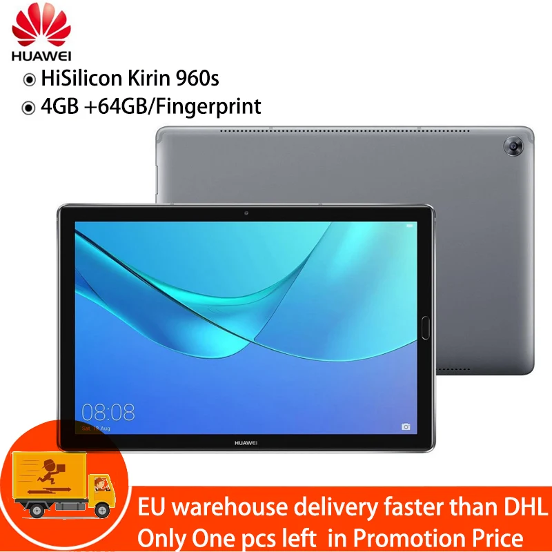 

HUAWEI MediaPad M5 Tablets 10.8'' 4GB+64GB Wifi Tablets PC Android 8.0 HiSilicon Kirin 960s Octa Core 13MP Cams Tablets 7500mAh