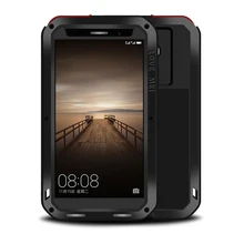 Ударопрочный от Love Mei чехол для Huawei Mate 9 Life водонепроницаемый металлический Броня чехол для Huawei Mate 9 Закаленное стекло протектор