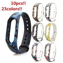 10 шт. сменный ремешок Xio mi band 2 силиконовый ремешок на запястье браслет Цветной для Xiao mi band 2 браслеты 23 Цвета xiaomi mi band 2