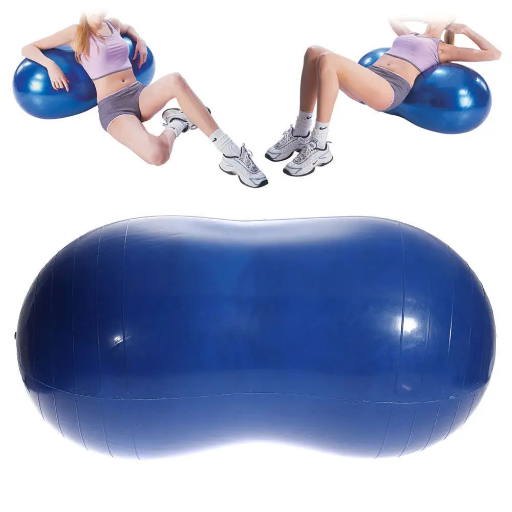 В форме арахиса PVC мяч для занятий йогой дома Тренажёр для фитнеса Аэробные Фитнес тренировочный мяч
