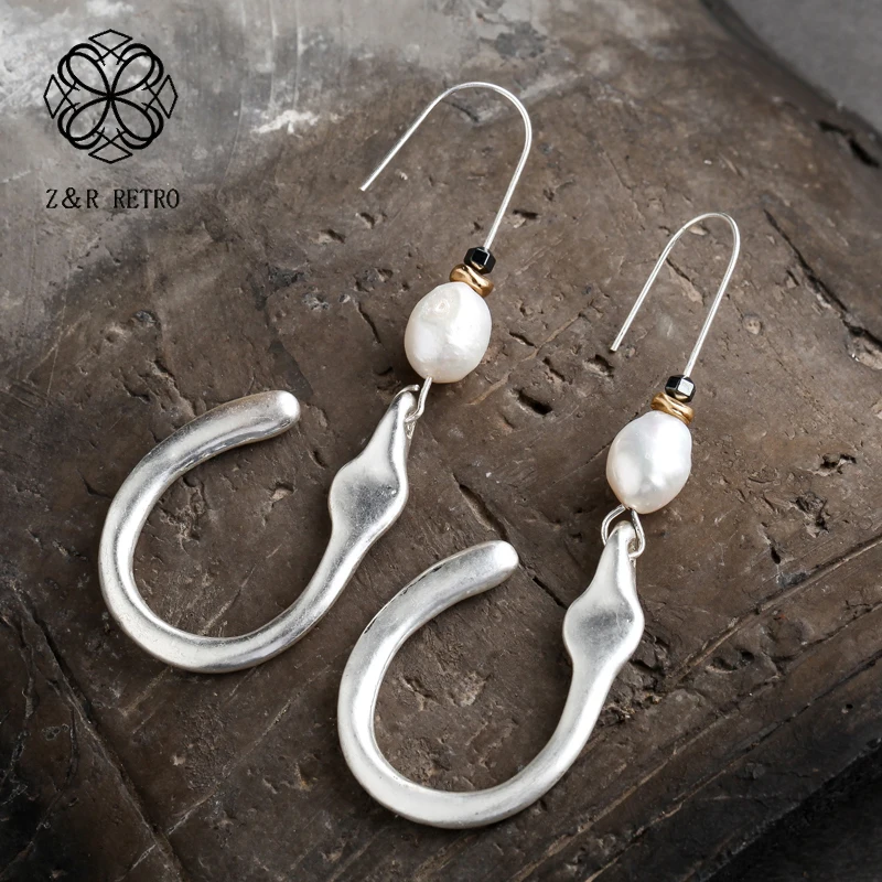 

Hollow Round Hook Earrings Fashion Water Drop Eardrop Jewelry Trendy Style Pearl Earrings for Women