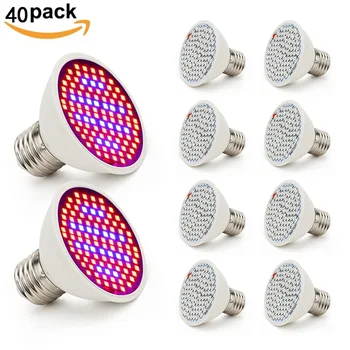 

40pcs/lot 106LED Grow Lights 10W E27 Indoor Plant Lamp Fitolamp Red Blue Led Bulbs For Plants Hydroponics Growth Bloom Flowering
